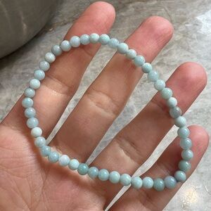 Amazonite Light Blue Green Beaded Bracelet